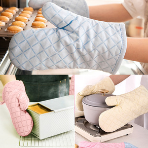 Fabake Oven Mitts 28cm Diamond Pattern Heat Resistant For Baking And Cooking - Product Image 2