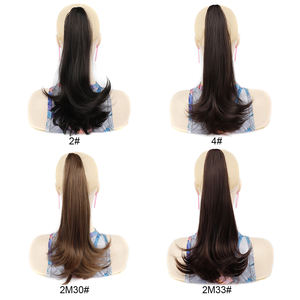 Perruque cheveux longs pour femmes naturelle bouclée fausse queue de cheval queue de cheval à clipser produits capillaires de qualité européenne américaine - Product Image 5