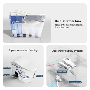 <span class=keywords><strong>WC</strong></span> Intelligente Sospeso a <span class=keywords><strong>Parete</strong></span> con Scarico Automatico Integrato per Bagno Domestico - Product Image 5