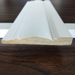 Plinthe moderne en bois massif moulée en MDF <span class=keywords><strong>blanc</strong></span> PU PS plinthe moulée pour application hôtelière - Product Image 2