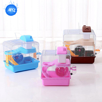 Cage à hamster en fil d'or pour petits animaux de compagnie, cage d'élevage en plastique de style campagnard avec un design simple