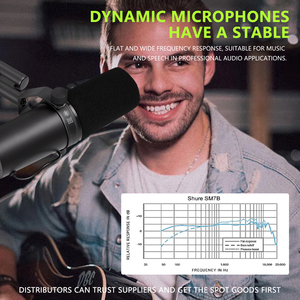 Microphone SM7B, microphone dynamique Sm7b, ensemble de studio <span class=keywords><strong>pour</strong></span> <span class=keywords><strong>podcast</strong></span>, enregistrement en direct/sur scène, podcasting, cardioïde, équipement de studio en métal - Product Image 5