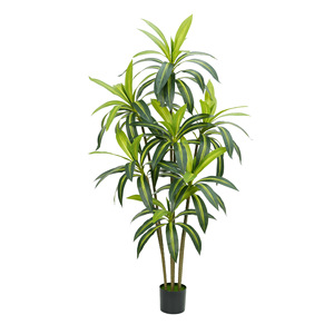 Planta Artificial <span class=keywords><strong>de</strong></span> Lujo, Estilo Brasileño, en <span class=keywords><strong>Maceta</strong></span> <span class=keywords><strong>de</strong></span> Madera, Decoración <span class=keywords><strong>de</strong></span> Interiores, PVC Suave - Product Image 5