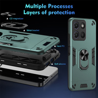 Funda Protectora Resistente Premium para Motorola G17, Diseño Antideslizante y Antigolpes, 360 °   Anillo Magnético Giratorio para Dedo