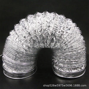 Conector de tubo flexible de aluminio para conducto de escape de 160 mm y 180 mm para campana extractora de uso doméstico - Product Image 1