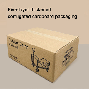 Chariot pliable réglable pour l'extérieur avec roues détachables pour jardin, plage, pique-nique - Product Image 6