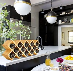 Étagère à épices multifonctionnelle moderne et durable en bois de bambou à trois niveaux, capacité de 18 bocaux, rangement de cuisine - Product Image 4