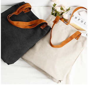 Sản Phẩm Mới Biểu Tượng Tùy Chỉnh Lớn Dày Canvas Tote Túi Với Dây Đeo Da - Product Image 2