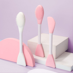 แปรงมาส์กซิลิโคน<span class=keywords><strong>แบบ</strong></span>สองป<span class=keywords><strong>ลาย</strong></span>อเนกประสงค์แปรงทําความสะอาดใบหน้าเครื่องมือทําความสะอาดจมูกแปรงมาส์กความงาม - Product Image 3