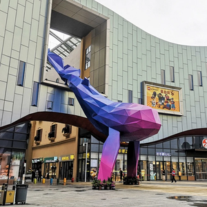 Statue de personnage IP, <span class=keywords><strong>baleine</strong></span> à facettes, chien mignon, éléphant, girafe, sculpture d'animal de dessin animé personnalisée en fibre de verre pour l'extérieur, pour touristes - Product Image 1