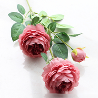 Grosir Dekorasi Pernikahan Sutra Peony Bunga Buatan 3 Kepala Bunga Peony Buatan Bunga Pengaturan