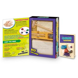 Kit di Scavo Archeologico <span class=keywords><strong>Mega</strong></span> Gemstone Mine CPC, Giocattoli Educativi STEM per Bambini, Set di Scavo di Cristalli e Gemme - Product Image 3