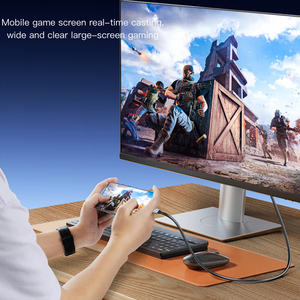 SAMZHE 4K60Hz/2K144Hz Type-C ถึง <span class=keywords><strong>HDMI</strong></span> <span class=keywords><strong>สาย</strong></span>เคเบิลทันเดอร์โบลท์ 4/5 ตัวแปลงอะแดปเตอร์ USB-C สำหรับไอโฟน แมคบุค ไอแพดโปรเจคเตอร์แอนดรอยด์ - Product Image 4