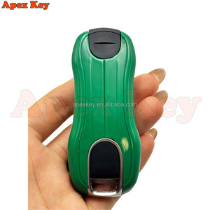 Étuis de clés de remplacement de haute qualité, vert foncé, magnifiques, pour Porsche, avec autocollants pour la création de cadres photo artistiques - Product Image 3