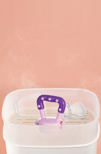 Sucette de dentition pour bébé en <span class=keywords><strong>silicone</strong></span>, distributeur de fruits frais, motif dessin animé, à débit variable avec poignée - Product Image 3