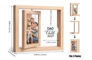 Cadeaux <span class=keywords><strong>de</strong></span> <span class=keywords><strong>Noël</strong></span> pour <span class=keywords><strong>papa</strong></span>-<span class=keywords><strong>papa</strong></span> cadre <span class=keywords><strong>photo</strong></span> Double face affichage 4x6 <span class=keywords><strong>photo</strong></span> avec pendentif coeur chaud pour cadeaux d'anniversaire père - Product Image 2