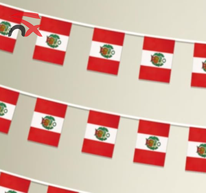 Guirnaldas <span class=keywords><strong>de</strong></span> Banderas Nacionales <span class=keywords><strong>de</strong></span> Perú para Decoración, Venta al Por Mayor para Fanáticos del Fútbol - Product Image 4