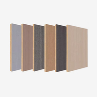 Panneau mural minimaliste en bois de caoutchouc stratifié préfini, résistant à l'eau et à l'humidité, feuille de contreplaqué stable pour hôtel
