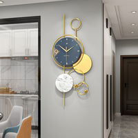 Salon de Luxe, Décoration Moderne, Style Maison, Ambiance Simple, Réseau Artistique, Horloge Créative Rouge, Accrochage Mural