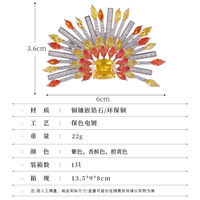 Broche Paon XILIANGFEIZI en Zircon Coloré Exagéré Style Européen et Américain, Accessoire Vestimentaire Élégant Haut de Gamme pour Femme