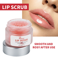 Gommage à lèvres végétalien personnalisé haut de gamme marque privée baume à lèvres minéral rose naturel taille d'échantillon 20g