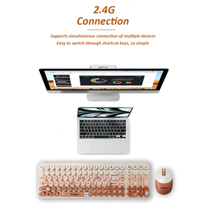 JOMAA 2.4G <strong>Wireless</strong> <strong>Keyboard</strong> and Mouse <strong>Combo</strong> 105Keys Colorful Cartoon <strong>Keyboard</strong> Mouse Set for Windows Laptop