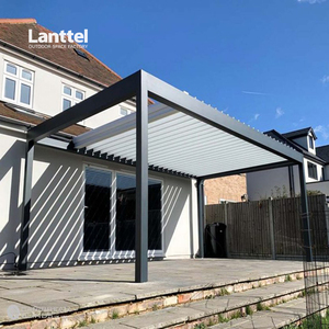 <span class=keywords><strong>6x3</strong></span> Pérgola Bioclimatique Aluminio Sunroom Techo retráctil Rejilla ajustable con luz LED Pantalla con cremallera para jardín al aire libre - Product Image 4