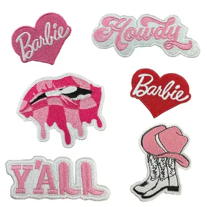 Großhandel Stickerei Chenille Tier Patches Benutzer definierte gestickte Chenille Glitter Patches Großes Logo Design