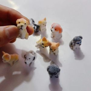 Personalizada de plástico lindo mini flocado perro estatuilla de juguete para los niños - Product Image 4