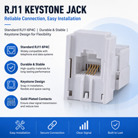 Connecteur modulaire RJ11 RJ14 8P8C à 8 broches pour câble téléphonique