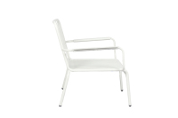 Fauteuil de jardin en aluminium blanc avec lattes, pour terrasse, jardin, cour, sièges de détente