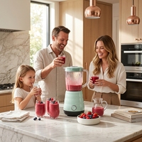 Hoge kwaliteit elektrische huishoudelijke multifunctionele touchpad blender voor commerciële keukens, stille fruit- en groentemixer