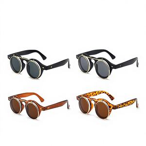 Gafas <span class=keywords><strong>de</strong></span> Sol Retro Flip-Top 8008 Punk Steampunk Cuadradas <span class=keywords><strong>de</strong></span> Doble Capa UV400 Doradas, Fabricante Mayorista, Cómodas y a la <span class=keywords><strong>Moda</strong></span> - Product Image 6