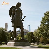 D & Z Foundry Bronze coulé Grande sculpture de dieu guerrier grec Statue viking féminine pour décoration publique extérieure