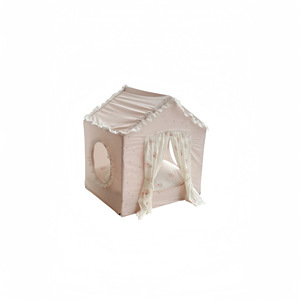 Cuccia Moderna e Carina in Pizzo per Animali Domestici, Tenda a Nido Spaziosa per Gatti, Cuccia Rettangolare a Forma di Casa da Principessa per Gatti, Cuccia a <span class=keywords><strong>Grotta</strong></span> in Corduroy, Tenda per Cani e Gatti per il Commercio Transfrontaliero - Product Image 1