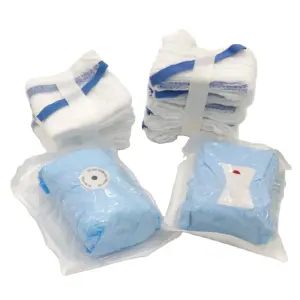 Mesh : 24*20 4ply abdominal gauze lap sponge 45*45 cm with x-ray chip, prewash Sterile (double packaging), 5pcs per blister bag