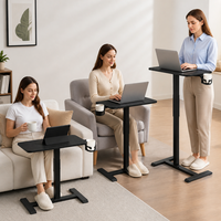 Nouvelle table d'appoint électrique réglable AOR, bureau d'ordinateur avec roulettes dissimulées, design moderne, qualité commerciale, personnalisation d'usine