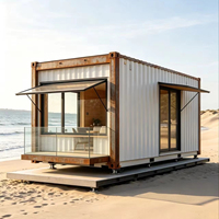 Maison préfabriquée en acier léger haute résistance, maison mobile personnalisée, maison modulaire portable pour camping en bord de mer