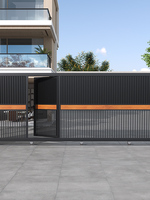 Puerta Corredera Automática de Aleación de Aluminio Min Gu Ting, Diseño Moderno, Duradera, para Patio, Fácil Instalación, 3 Años de Garantía, Hecha en Fujian
