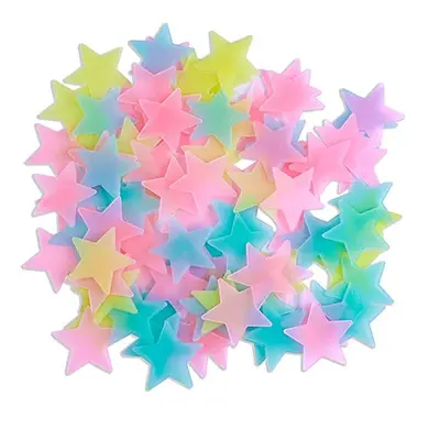 100pcs/BAG 3D Stars Glow In Dark Wall Stickers Luminous Fluorescent Wall Stickers For Kids Room Bedroom Ceiling Home Decor