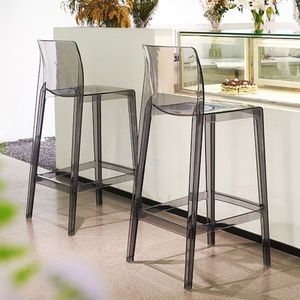 <span class=keywords><strong>Tabouret</strong></span> <span class=keywords><strong>de</strong></span> <span class=keywords><strong>bar</strong></span> industriel en acrylique <span class=keywords><strong>transparent</strong></span> pour comptoir <span class=keywords><strong>de</strong></span> salle à manger, style bistro nordique, nouveau luxe hôtelier - Product Image 2