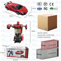 AiJH Voiture télécommandée transformable 1/18, rotation à 360 degrés, jouets de voiture, lumière LED cool, voiture transformable RC