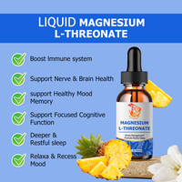 Gouttes liquides de L-thréonate de magnésium de haute qualité pour adultes 60 ml – Complément pour la gestion du stress et favorisant un sommeil réparateur – Saveur ananas
