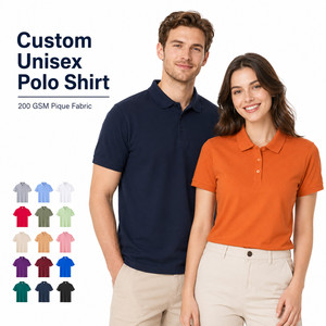 Custom Logo Unisex Performance <b>Polo</b> Shirt Men Women Breathable Soft Golf Team Uniform Wholesale 15 Colors <b>Orange</b> Navy - Product Image 1