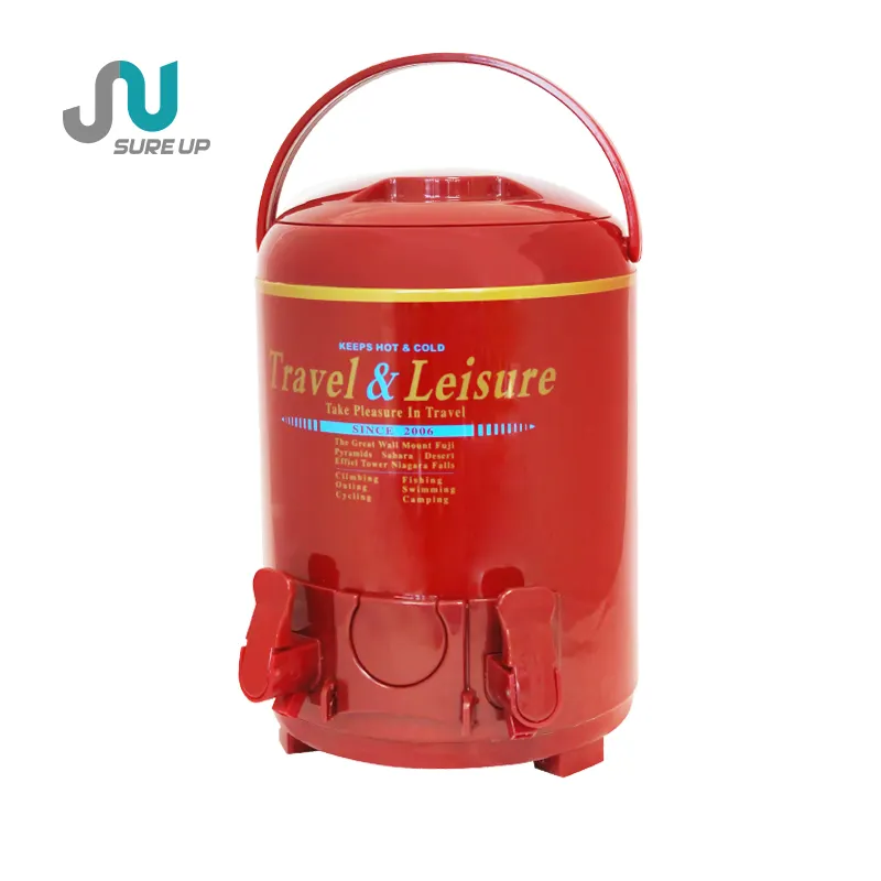 Solid and pretty Metal body customized logo water cooler dispenser 8.0L water jug with two faucet