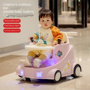 Voiture jouet de recharge pour bébé Voiture électrique pour enfants avec télécommande peut asseoir les gens qui marchent bébé main pousser trotteur chaise de salle à manger - Product Image 4