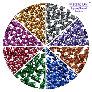 Kit Pittura Diamante Metallizzato con Polvere di Diamante e Candeliere Colorato per Arte Murale - ASF2783 - Product Image 4