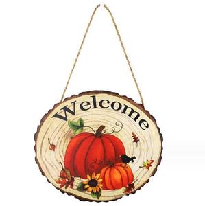 Porte <span class=keywords><strong>en</strong></span> <span class=keywords><strong>bois</strong></span> faite à la main liste récolte Festival citrouille tournesol corbeau intérieur et extérieur décor à la maison - Product Image 4