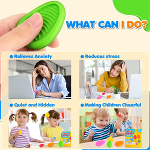 Neuankömmling 6er Pack Strukturierte weiche Silikon-Sorgens teine Sensorisches Zappeln Spielzeug für Autismus Angst Linderung Neuheit Kinder Baby Beiß ringe - Product Image 3