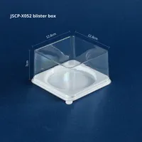 Boîte d'emballage transparente jetable X052 de qualité alimentaire pour petits gâteaux mousse, 3 et 4 pouces, pour Mille-feuille et grands choux feuilletés
